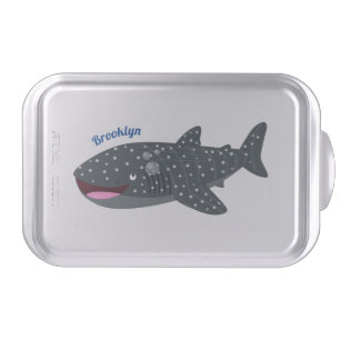 Cute whale shark happy cartoon illustration cake pan