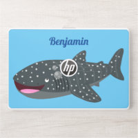 Cute whale shark happy cartoon illustration