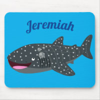 Cute whale shark happy cartoon illustration