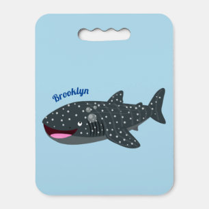 Cute whale shark happy cartoon illustration seat cushion