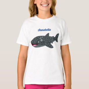 Cute whale shark happy cartoon illustration T-Shirt