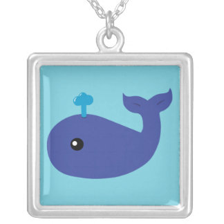 Cute Whale Silver Plated Necklace