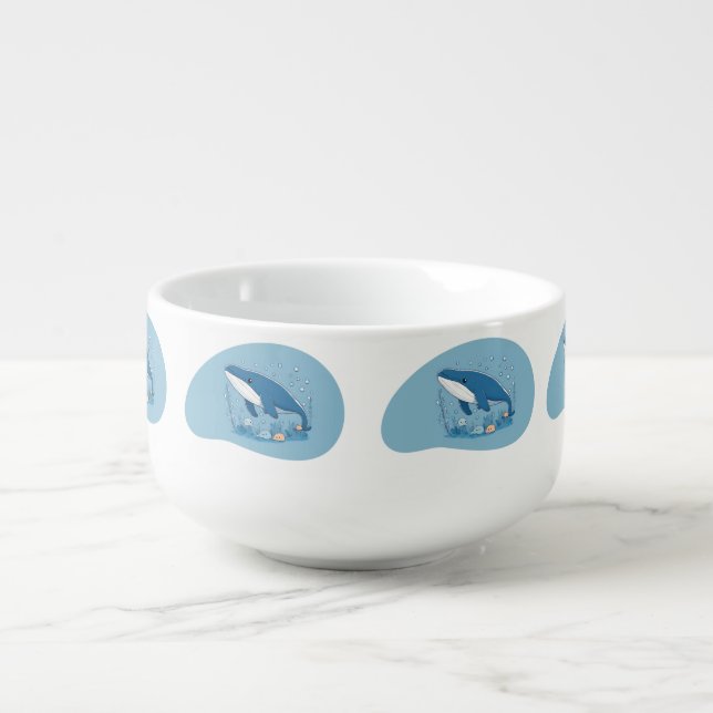 Cute Whale Soup Mug (Front)