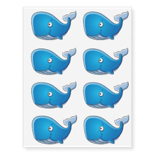 Cute Whale Temporary Tattoos
