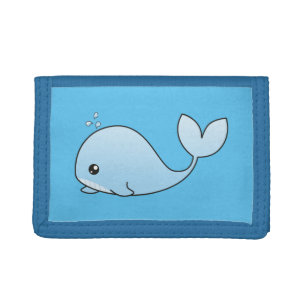 CUTE WHALE TRI-FOLD WALLET