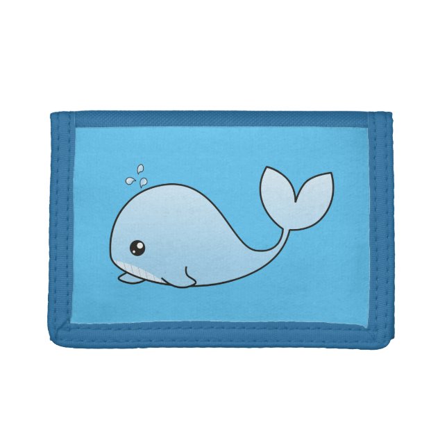 CUTE WHALE TRIFOLD WALLET (Front)
