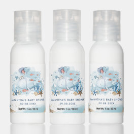 Cute Whale Under the Sea Nautical Baby Shower Hand Lotion