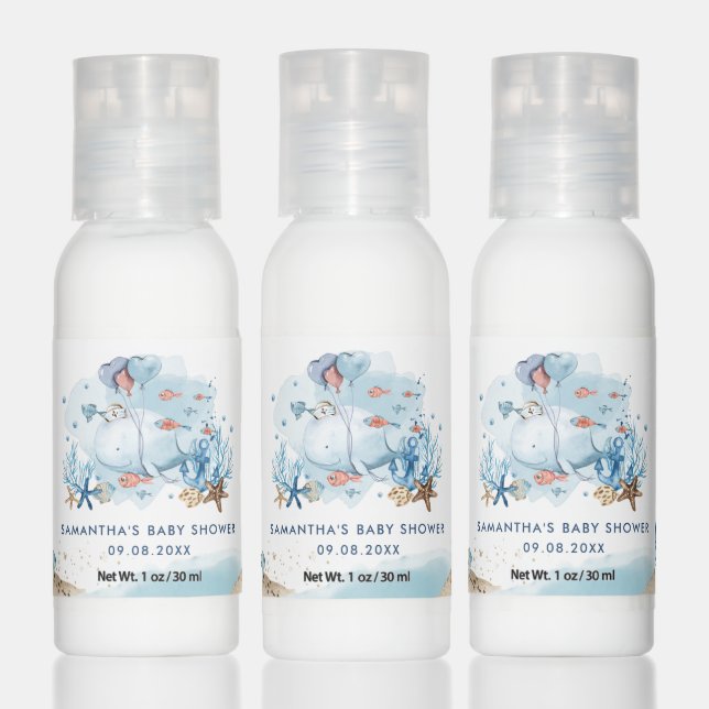 Cute Whale Under the Sea Nautical Baby Shower Hand Lotion (Set)
