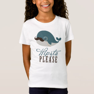 Cute Whale Vintage Hipsta Please T-Shirt