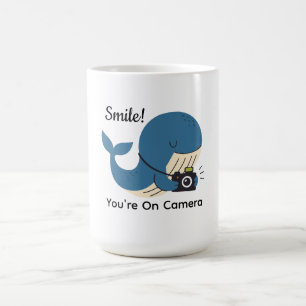 Cute Whale with Camera Coffee Mug