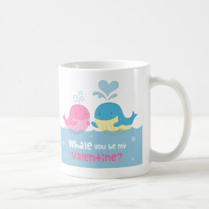 Cute Whale You Be Mine Valentine Love Coffee Mug