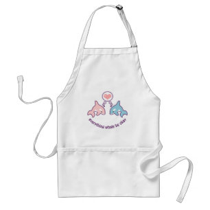 Cute Whales Adult Apron