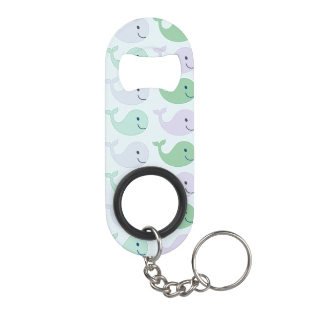 Cute Whales Keychain Bottle Opener (Back)