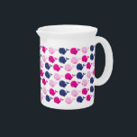 Cute Whales, Pattern Of Whales, Sea Animals Beverage Pitcher<br><div class="desc">Cute,  fun and adorable pattern with pink and purple whales. Modern and trendy gift,  perfect for the whale lover in your life.</div>