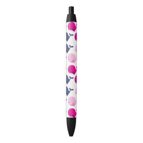 Cute Whales Pattern Of Whales Sea Animals Black Ink Pen