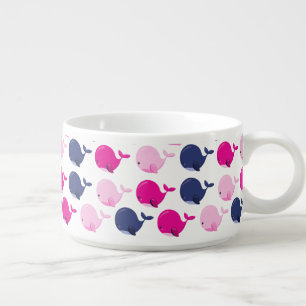 Cute Whales, Pattern Of Whales, Sea Animals Bowl