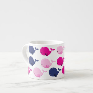 Cute Whales, Pattern Of Whales, Sea Animals Espresso Cup