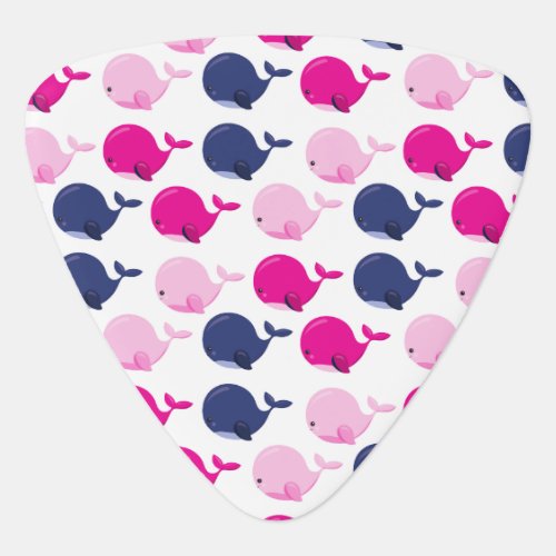 Cute Whales Pattern Of Whales Sea Animals Guitar Pick