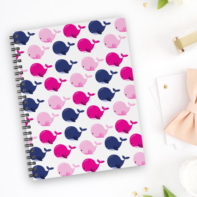 Cute Whales, Pattern Of Whales, Sea Animals Notebook (Creator Uploaded)