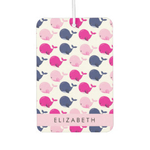 Cute Whales, Pattern Of Whales, Your Name Air Freshener
