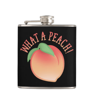 Cute What A Peach Hip Flask