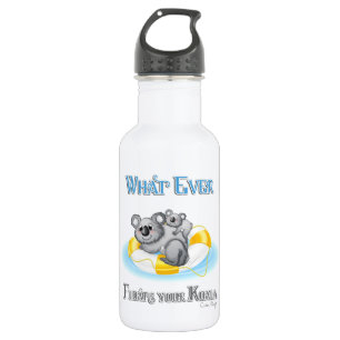 CUTE Whatever Floats your Koala Stainless Steel Water Bottle