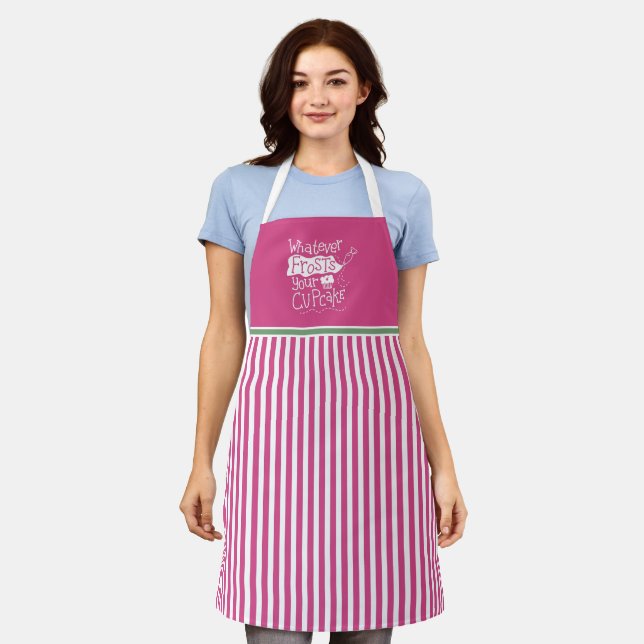 Cute Whatever Frosts Your Cupcake Bakers Apron (Worn)