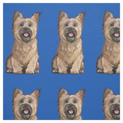 Cute Wheaten Cairn Terrier Fabric