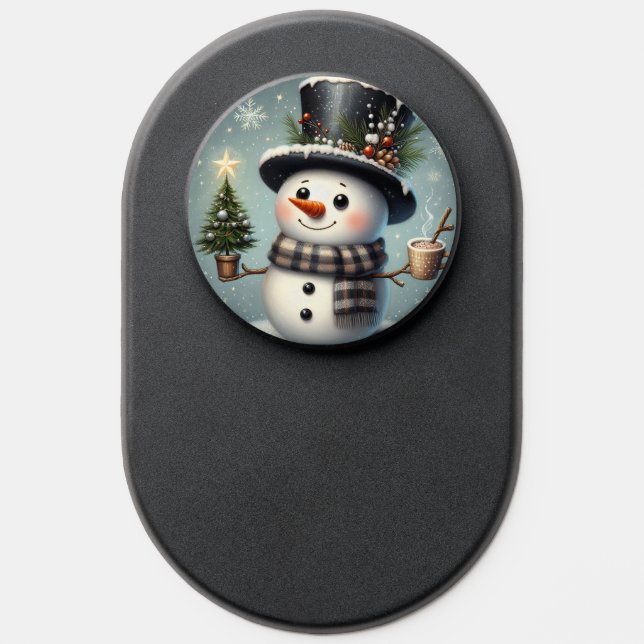 Cute whimiscal Christmas/winter snowman PopSocket (Popsocket)