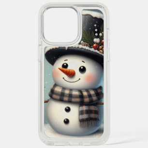Cute whimiscal Christmas/winter snowman iPhone 15 Pro Max Case