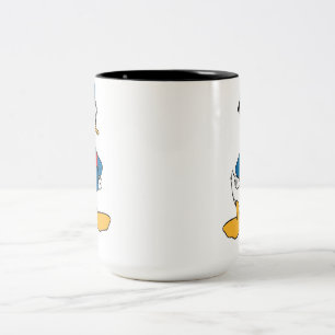 CUTE WHIMISICAL FOLK ART DUCK Two-Tone COFFEE MUG