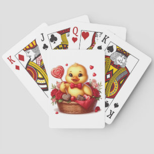 Cute/Whimisical Valentine's day duck Poker Cards