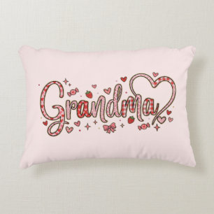 Cute whimsical and warm Grandma Accent Pillow