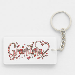 Cute, whimsical and warm Grandma Keychain