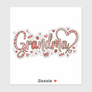 Cute, whimsical and warm Grandma Sticker