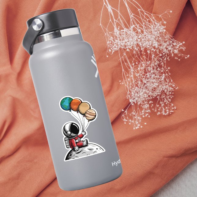 Cute Whimsical Astronaut,Planet Outer Space,Custom Sticker (Creator Uploaded)