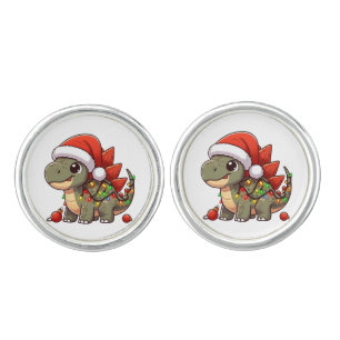 Cute/Whimsical baby Christmas dino Cufflinks