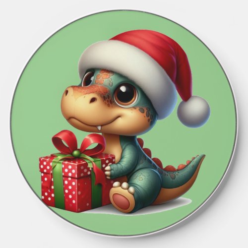 CuteWhimsical baby Christmas dino Wireless Charger