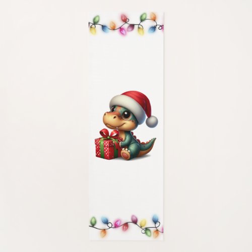 CuteWhimsical baby Christmas dino Yoga Mat