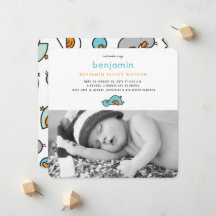 Cute Whimsical Baby Ducklings Baby Boy Photo Birth