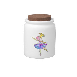 Cute Whimsical Ballerina Cow Candy Jar