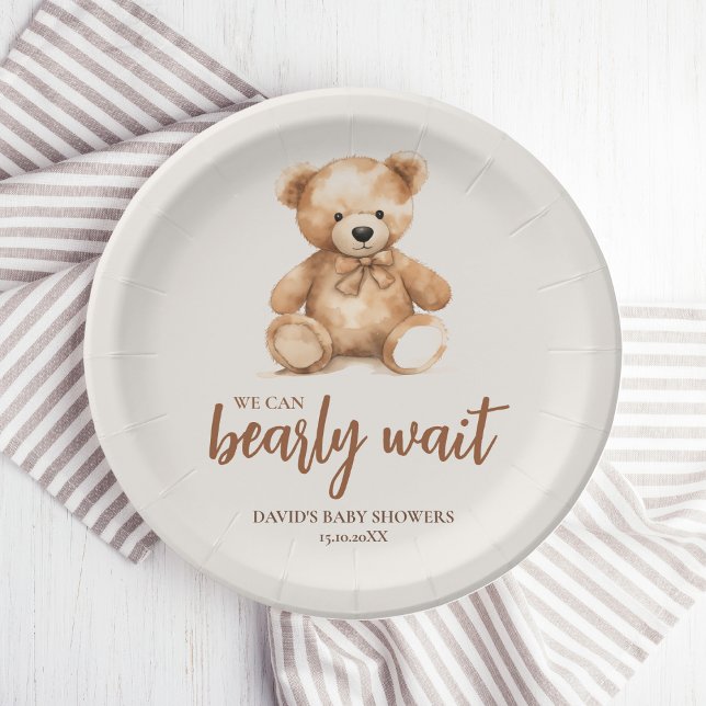 Cute Whimsical Bear  Paper Plates (Creator Uploaded)