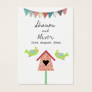 Cute Whimsical Birds Wedding Favor Tags