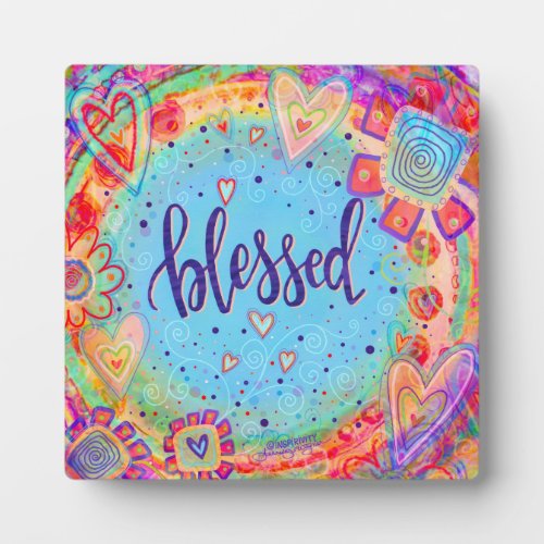 Cute Whimsical Blessed Fun Inspirivity Easel Plaque
