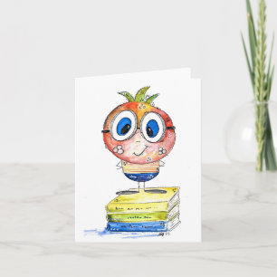 Cute whimsical Book Nerd Card