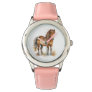 Cute Whimsical Brown Pony Horse Kids Watch