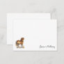 Cute Whimsical Brown Pony Script Horse Kids Note Card