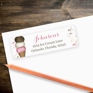 Cute Whimsical Calligraphy Sprinkle Return Address Label