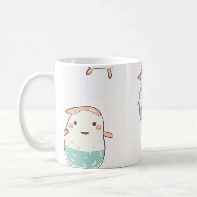Cute Whimsical Character Mug | Adorable Cartoon Ar (Left)