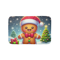 Cute Whimsical Christmas/winter gingerbread man